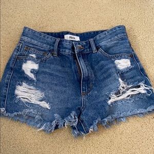 Cute distressed jean shorts